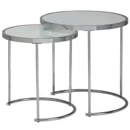 Netto Marken-Discount KADIMA DESIGN 2tlg Runder Glas Couchtisch Set, modernes Design mit Stauraum, platzsparend Angebot