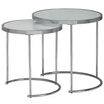 Netto Marken-Discount KADIMA DESIGN 2tlg Runder Glas Couchtisch Set, modernes Design mit Stauraum, platzsparend Angebot