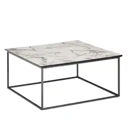 Netto Marken-Discount KADIMA DESIGN Quadratischer Couchtisch Marmor-Optik, 80x80 cm, Modern, Pflegeleicht Angebot