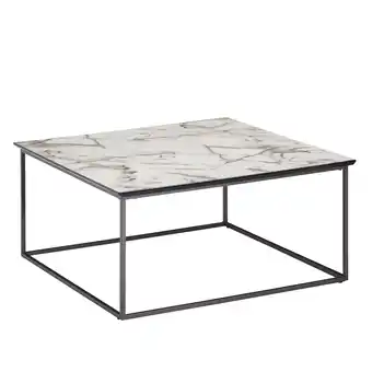 Netto Marken-Discount KADIMA DESIGN Quadratischer Couchtisch Marmor-Optik, 80x80 cm, Modern, Pflegeleicht Angebot