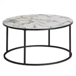 Netto Marken-Discount KADIMA DESIGN Runder Couchtisch Marmor-Optik, Modernes Design, 80 cm Durchmesser Angebot