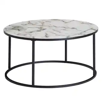 Netto Marken-Discount KADIMA DESIGN Runder Couchtisch Marmor-Optik, Modernes Design, 80 cm Durchmesser Angebot