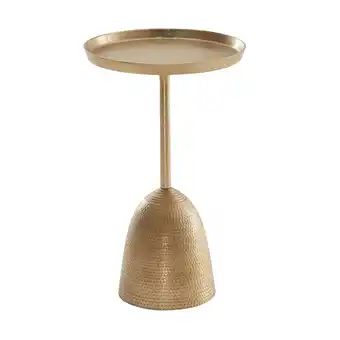 Netto Marken-Discount KADIMA DESIGN Runder Beistelltisch in Mattgold, lackiertes Aluminium, 33x33x53 cm Angebot