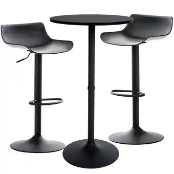 Netto Marken-Discount CLP Bartisch-Set Fernie I Runder Stehtisch Und 2x Barhocker Mit Kunststoff-Sitz Angebot