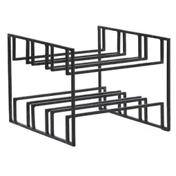 Netto Marken-Discount KADIMA DESIGN Schwarzer Eisen Weinhalter für 6 Flaschen, modernes Design, langlebig Angebot
