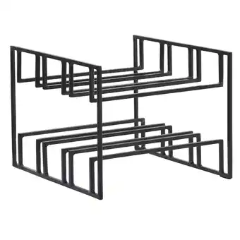 Netto Marken-Discount KADIMA DESIGN Schwarzer Eisen Weinhalter für 6 Flaschen, modernes Design, langlebig Angebot