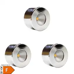 Netto Marken-Discount LED Unterbauleuchte, Mini-Star, chrom, warmweiss, 3er SET Angebot