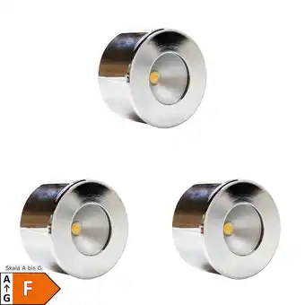 Netto Marken-Discount LED Unterbauleuchte, Mini-Star, chrom, warmweiss, 3er SET Angebot