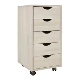 Netto Marken-Discount KADIMA DESIGN Rollcontainer, 5 Schubladen, MDF-Holz, Büro/Wohnzimmer - Stilvoller Stauraum Angebot