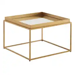Netto Marken-Discount KADIMA DESIGN Quadratischer Couchtisch, verspiegeltes Glas, goldenes Metallgestell Angebot