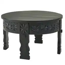 Netto Marken-Discount KADIMA DESIGN Orientalischer Couchtisch, Schwarz lackiertes Massivholz, Handgefertigt Angebot