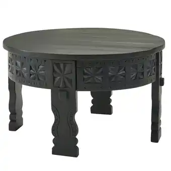 Netto Marken-Discount KADIMA DESIGN Orientalischer Couchtisch, Schwarz lackiertes Massivholz, Handgefertigt Angebot