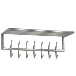 Netto Marken-Discount KADIMA DESIGN Wandgarderobe mit vielseitigen Aufbewahrungsmöglichkeiten, Polierter Stahl Angebot