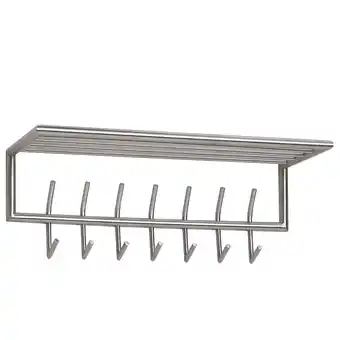 Netto Marken-Discount KADIMA DESIGN Wandgarderobe mit vielseitigen Aufbewahrungsmöglichkeiten, Polierter Stahl Angebot