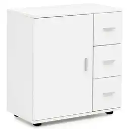 Netto Marken-Discount KADIMA DESIGN Badezimmerschrank, zeitloses Design, großer Stauraum, matt weiß, 60x65,5x33 cm Angebot