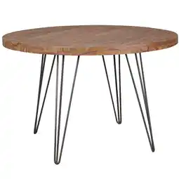 Netto Marken-Discount KADIMA DESIGN Massivholz Esszimmertisch im Landhaus Look, 120 cm Durchmesser, runde Form Angebot