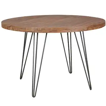 Netto Marken-Discount KADIMA DESIGN Massivholz Esszimmertisch im Landhaus Look, 120 cm Durchmesser, runde Form Angebot
