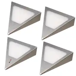 Netto Marken-Discount 4er Set Dreiecksunterbauleuchte mit integriertem Sensor warmweiss Angebot