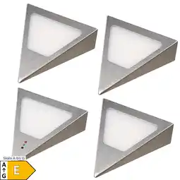 Netto Marken-Discount 4er Set Dreiecksunterbauleuchte mit integriertem Sensor warmweiss Angebot