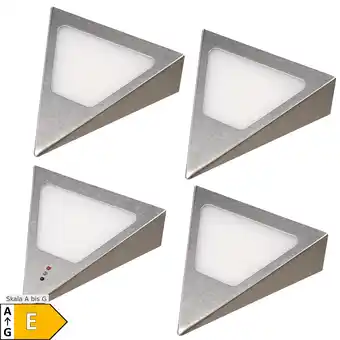 Netto Marken-Discount 4er Set Dreiecksunterbauleuchte mit integriertem Sensor warmweiss Angebot