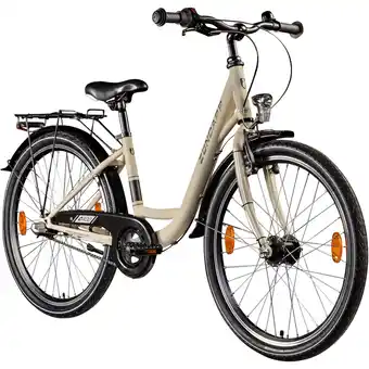 Netto Marken-Discount Zündapp C400 Jugendfahrrad 24 Zoll Fahrrad ab 130-145 cm 3 Gang Tiefeinsteiger beige Angebot