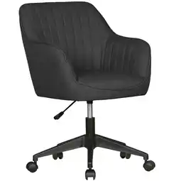 Netto Marken-Discount KADIMA DESIGN Retro Drehstuhl MARIA, Schalenform, Armlehnen, anthrazitfarbener Stoff Angebot