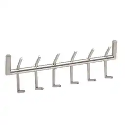 Netto Marken-Discount KADIMA DESIGN Silberne Metall-Wandgarderobe, 12 Haken, 60x19x10 cm, Handarbeit Angebot