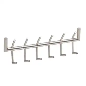 Netto Marken-Discount KADIMA DESIGN Silberne Metall-Wandgarderobe, 12 Haken, 60x19x10 cm, Handarbeit Angebot