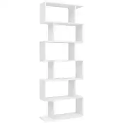 Netto Marken-Discount KADIMA DESIGN Modulares Zickzack Bücherregal, Mattweiß, 6 Regalfächer, Anti-Rutsch-Noppen Angebot
