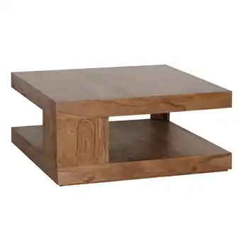 Netto Marken-Discount KADIMA DESIGN Sheesham Wohnzimmertisch Massiv, Quadratisch, 90x90 cm, Einzigartiges Unikat Angebot