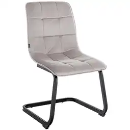 Netto Marken-Discount CLP Esszimmerstuhl Vermont I Mit Samt-Bezug I Gepolsterter Freischwinger-Stuhl Angebot
