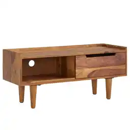 Netto Marken-Discount KADIMA DESIGN TV-Schrank Sheeshamholz, bis 50-Zoll, Schiebetür, 2 Fächer, Handarbeit Angebot