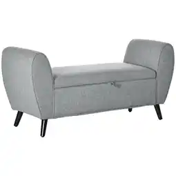 Netto Marken-Discount HOMCOM Sitzbank Leinenimitat(100% Polyester), Gummiholz Angebot