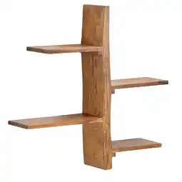 Netto Marken-Discount KADIMA DESIGN Wandregal Baum-Form, Sheesham Holz, 58x60x15 cm, 4 Ablageflächen Angebot