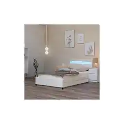 Netto Marken-Discount HOME DELUXE LED Bett NUBE mit Schubladen - 90 x 200 - versch. Ausführungen - mit Matratze - Weiß Angebot