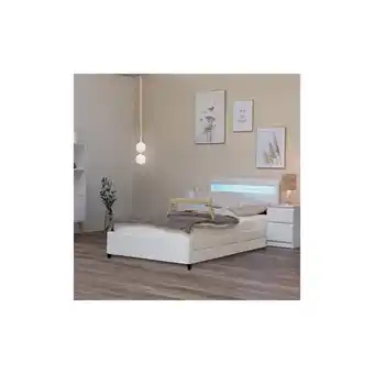 Netto Marken-Discount HOME DELUXE LED Bett NUBE mit Schubladen - 90 x 200 - versch. Ausführungen - mit Matratze - Weiß Angebot