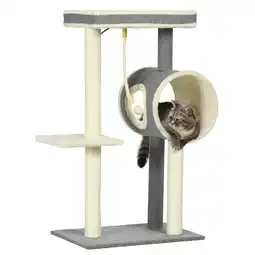 Netto Marken-Discount PawHut Kratzbaum Spanplatte, Plüsch, Leinenimitat(100% Polyester), Sisal Angebot