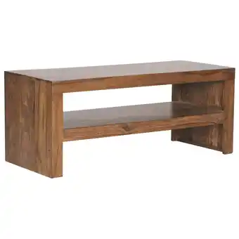 Netto Marken-Discount KADIMA DESIGN Sheesham Massiv Couchtisch: Modern, orientalisches Flair, 110x45x45 cm, Handgefertigt Angebot