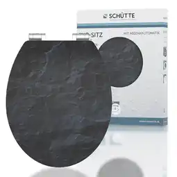 Netto Marken-Discount SCHÜTTE MDF HG WC-Sitz BLACK STONE, mit Absenkautomatik Angebot
