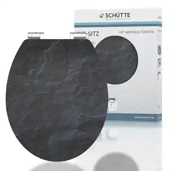 Netto Marken-Discount SCHÜTTE MDF HG WC-Sitz BLACK STONE, mit Absenkautomatik Angebot