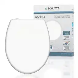 Netto Marken-Discount SCHÜTTE Duroplast WC-Sitz WHITE, mit Absenkautomatik und Schnellverschluss Angebot