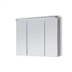 Netto Marken-Discount Badmöbel Spiegelschrank DUO 80 mit LED Beleuchtung Grau Angebot