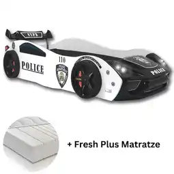 Netto Marken-Discount Autobett Police Spielbett für Kinder 90x200 inkl. Lattenrost und Fresh Plus Matratze Angebot