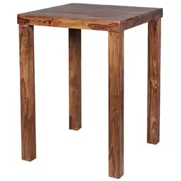 Netto Marken-Discount KADIMA DESIGN Rustikaler Sheeshamholz Bartisch, Stabile Konstruktion, Einzigartiges Design Angebot