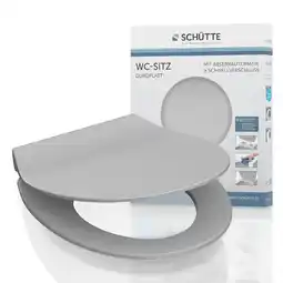 Netto Marken-Discount SCHÜTTE Duroplast WC-Sitz SLIM GREY, mit Absenkautomatik und Schnellverschluss Angebot