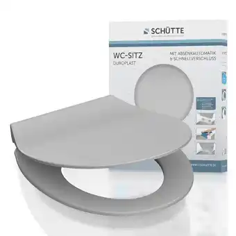 Netto Marken-Discount SCHÜTTE Duroplast WC-Sitz SLIM GREY, mit Absenkautomatik und Schnellverschluss Angebot