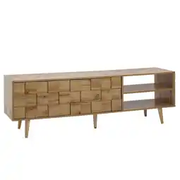 Netto Marken-Discount KADIMA DESIGN Eichen-Dekor Lowboard, TV-Unterschrank, Aufbewahrung, bis 70-Zoll TV Angebot