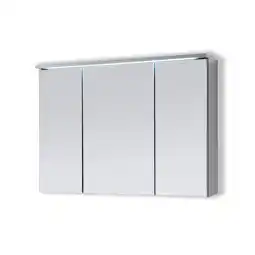 Netto Marken-Discount Badmöbel Spiegelschrank DUO 100 mit LED Beleuchtung Grau Angebot
