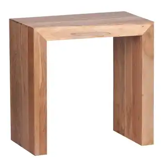 Netto Marken-Discount KADIMA DESIGN Massivholz-Beistelltisch NAKO: Einzigartig, zeitlos, 60x35x60 cm, handgefertigt Angebot