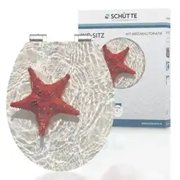 Netto Marken-Discount SCHÜTTE MDF HG WC-Sitz RED STARFISH, mit Absenkautomatik Angebot